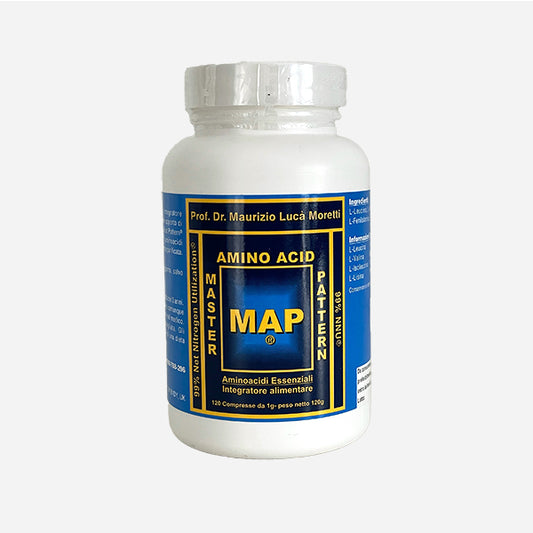 MAP Master Amino Acid Pattern® (120 Compresse) 99% Net Nitrogen Utilization® (NNU®) - Formula originale - Prof. Dr. Luca Moretti